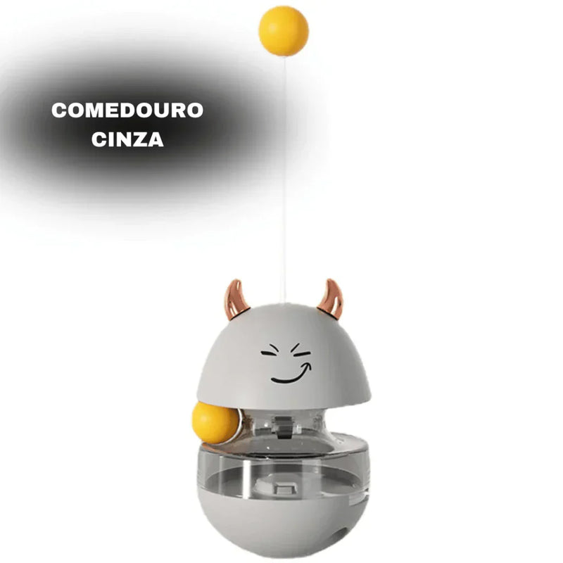 Comedouro Interativo para Gatos Giratório Divertido - Petisco Ração
