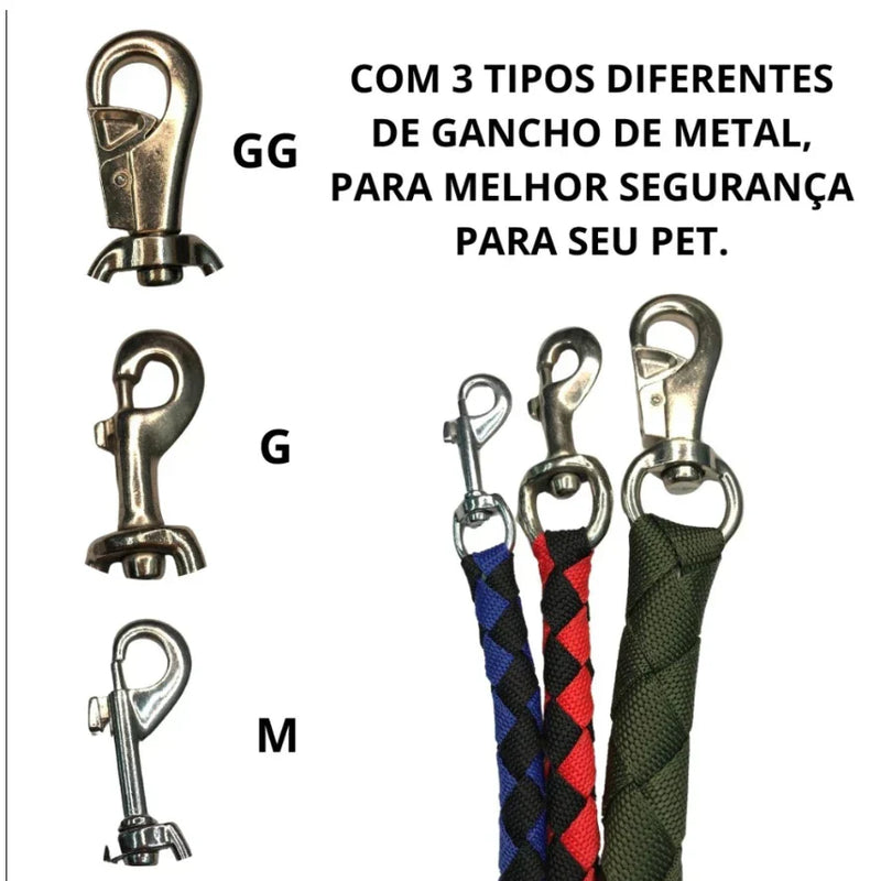 Kit Coleira Peitoral + Guia de Corda Reforçado – Passeios Confortáveis e Seguros!